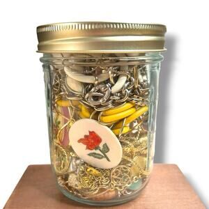 Vintage 70s 80s 90s Mixed Jewelry Jar Necklaces Good Condition Wearable Colorful